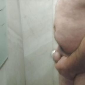 Masculine Turkish Bear Cums in the Office Bathroom