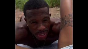 Risky sex in public POV - Busty Brunette Latina rides a cock in nature