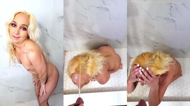 2nd GOLDEN SHOWER EVER!! Petite girl gets pissed on!