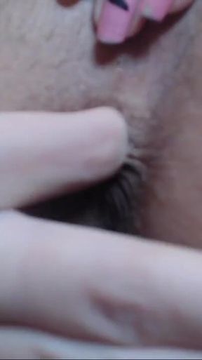 Close up anal play deep fingering