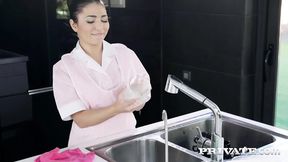 Kandy Kors, some intense DP action for a Maid