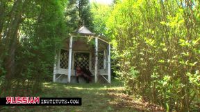 Outdoor lesbian sex with Eve Angel