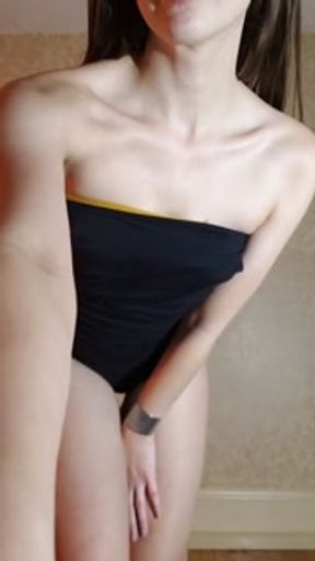 Modeling my dance leotard &amp; cheerleading outfit for you ;)