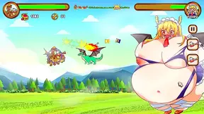 Cute Anime Girl Enjoys Erotic Dragon Weight-Gain Adventure