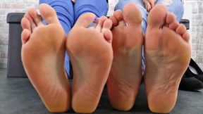 Queen Hanna and Mistress Jane - Double foot scent inhalation