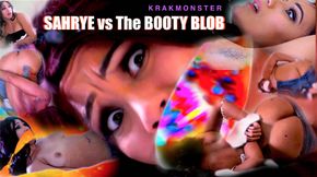 SAHRYE vs The BOOTY BLOB : restrains, gags, + strips her topless : big BUTT CRACK out