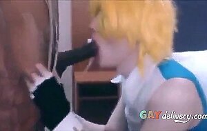 Sissy Beach Interracial Anal