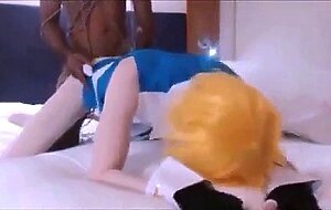 Sissy Beach Interracial Anal