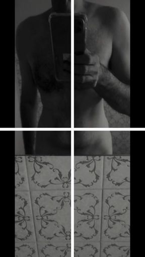 Naked in the bathroom