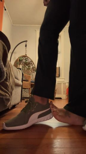 Taking my sneakers off