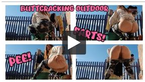 BUTTCRACK MILF - FARTS AND PEE OUTDOOR!