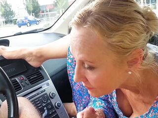 Amateur Golden-haired Aged Wife Enjoys Blow job and Foot Worship