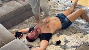 HARD Fag Humiliation - Foot Worship, Ball kicking/Slapping, Hard Slapping...