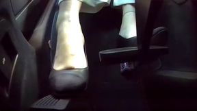 Driving in Block Heels with one foot on the accelerator and one foot on the brake (Part 1)