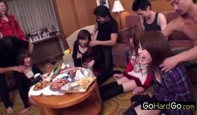 slut asian teen orgy group sex