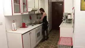 Hot caring MILF puts her hands in a warm.