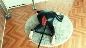Submissive female begs for vibrator stimulation