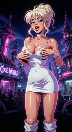 Blonde and fit AI-generated animation features big bouncing boobs