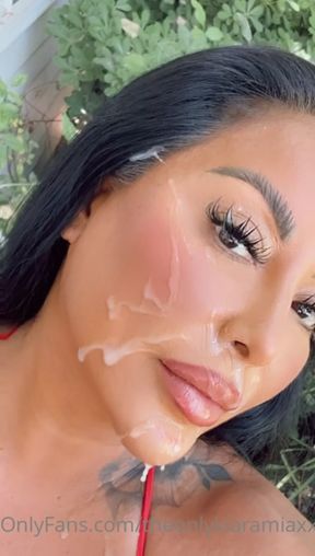 Busty Kiara Mia gets a messy cumshot