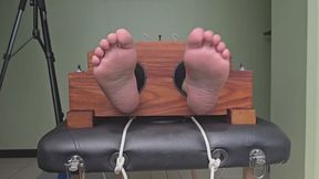 Sheila wrecked facing up (feet camera)