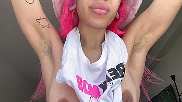 Nali Marie Sweaty Armpits Wet Spit Play Boob Bouncing