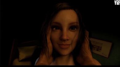 Bouncing these perfect tits in VR and they slap her face