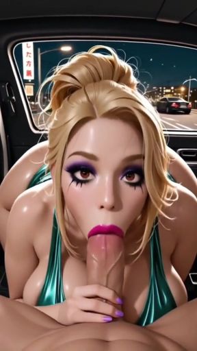 Hentai anime - I in the car, pull down your pants to suck it   Clip 1