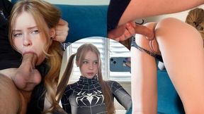 Girls Incredibly Teen Tight Pussy Gets Fucked By Big Cock And Filled With Sum With Spider Man And Petite Blonde