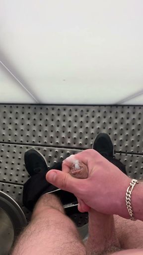 A quick bare fuck in the highway  toilet full gay movie with cumshots   Clip 2