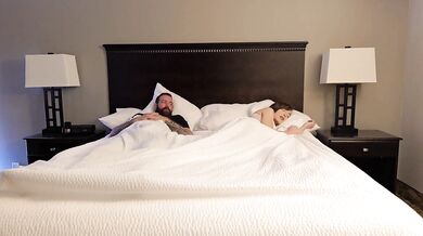 Stepmom lets stepson fuck her tight pussy at hotel
