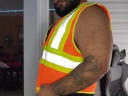 Construction worker jerking off