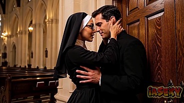 Padre fode uma freira gostosa, que já sabia que era prostituta [ Gerado por IA ]