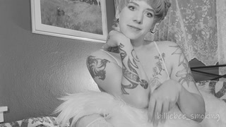 The Interview. Sexy smoking leads to sexy finger fucking with Billie Bee