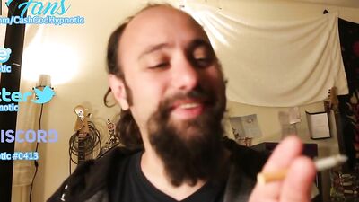 Bearded gay chap is having fun in his homemade performance