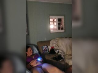 Hot guy masturbating explodes on roommates body thick thighs during the time that she plays games in her panties