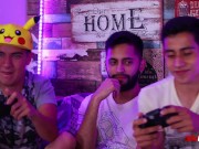 Twinks First Anal Threesome Camilo Fabian and Gabriel Playing Videogames The Loser Has To Bottom