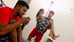 Two Brother Have Sex with Stepsister Threesom Video