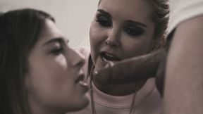 ”PURE TABOO Stepmum makes her Stepdaughter do it with a man! - Aaliyah Love & Kristen Scott”