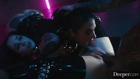 Sexy Fit Babes In Latex Outfits - Joanna Angel & Evelyn Clair - Share Small Hands's BWC In Hot 3-some