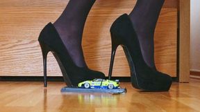 Crushing $140 collectible Ferrari model car Second camera