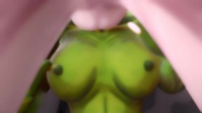 Green-Skinned Goblin Chick Gets Fucked Hard for Creamy Swallow & Handjob Rub Off