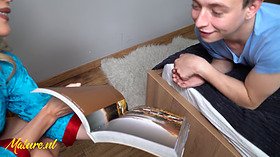 Cougar professor fucks her toyboy students gigantic dong after class