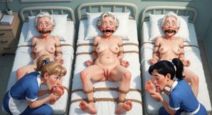 Nursing Home Fetish - Bound Grannies Moaning From Foot Licking