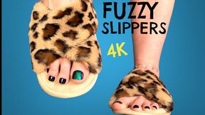 Fuzzy Slipper Shoe Play in 4K