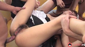 Slutty JAV Maid Yui Shimizu Fucks Dudes in Uncut Action