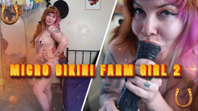 Micro Bikini Farm Girl Loves Massive Horse Cock 2