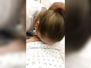 Nurse Gets Caught Sucking Cock in Rehabilitation Hospital Daybed on Day off