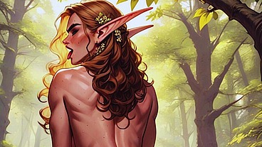 Orc sticks his big cock in the elf femboys hot ass until he cums inside!