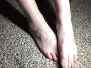 Playing with my feet under my home desk