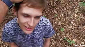 Straight Teen Picked Up & Sucks A Fat Cock In The Woods